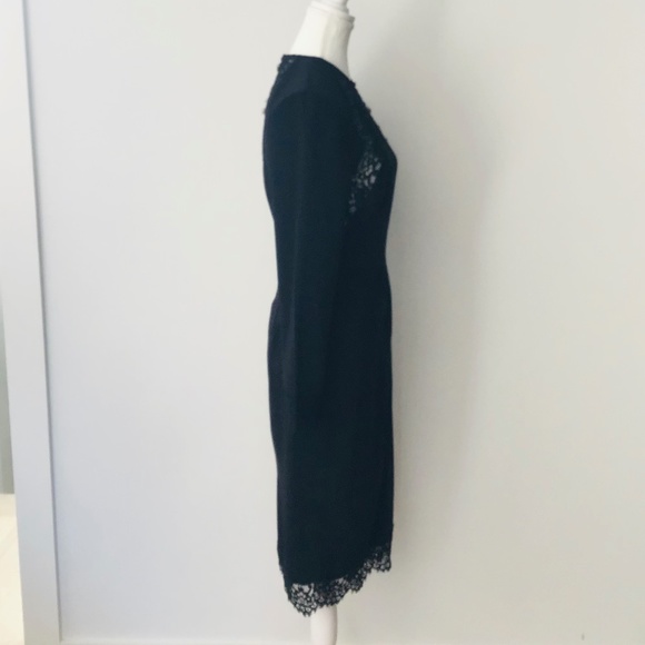ZIMMERMANN size 1 (8/10) black lace fitted cocktail dress with long sleeves - Picture 8 of 9